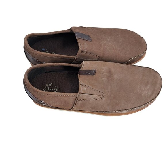 Chaco Thompson Slip On Driving Loafers Size 9 Brown Mens Leather Pinecone main image 10